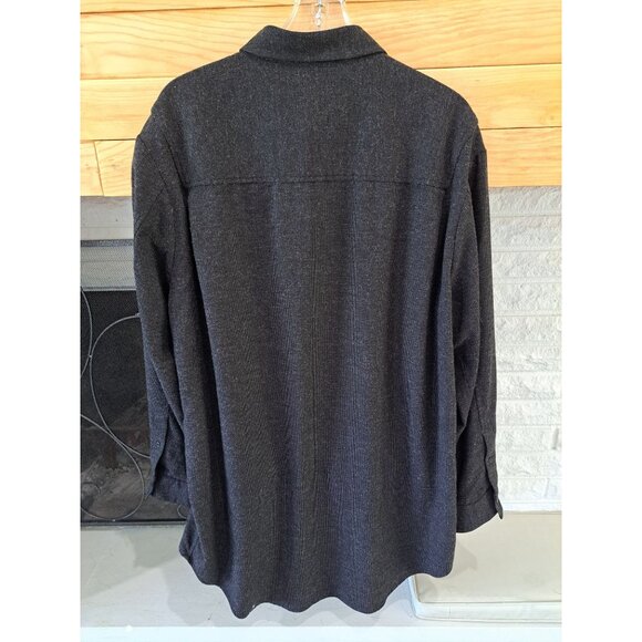Alexander Wang Wool-Blend Flannel Oversized Shirt Button-Up Grey L Mens Designer - Picture 8 of 13